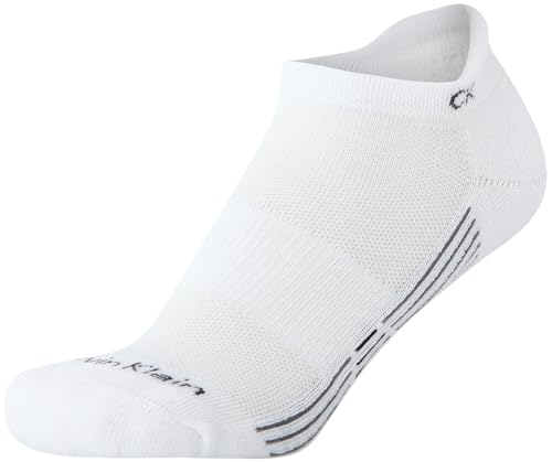 Image of Calvin Klein Womens No Show Socks - 6 Pack Lightweight Cotton Blend Cushioned Low Cut Tab Ankle Socks for Sneakers & Loafers