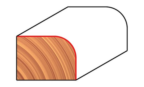 Freud 34-116: 1/2" Radius Rounding Over Bit (Quadra-Cut) #TOP1