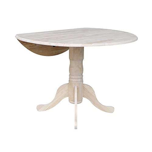 "International Concepts 42-Inch Dual Drop Leaf Table, Unfinished #TOP3