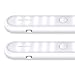 ESR7Gears Luz Armario de 20 LED con sensor de movimientos, 3 modos de iluminación, Lámpara nocturna inalámbrica portátil para Pasillo Cocina, Magnético Sin instalación, Funciona con pilas, 2 unidades