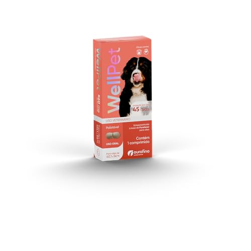 WELLPET - Comprimido Antipulgas e Carrapatos - Cães 40,1 a 56Kg - Ourofino