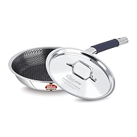 Buy Classic Steels Hexa Comb Triply Frypan with Steel Lid - 2 LTR