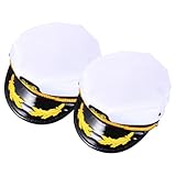 FOMIYES 2 piezas Sombrero Marinero Bordado para Cosplay de Accesorio Decorativo Unisex para Fiestas y Disfraces