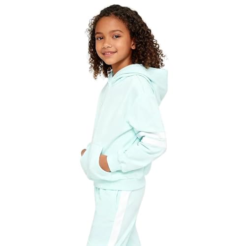 Image of 2025 Girls Sweatsuit Set Cute Hooded Sweatshirt & Jogger Pants with Pocket Casual Outfuts Set