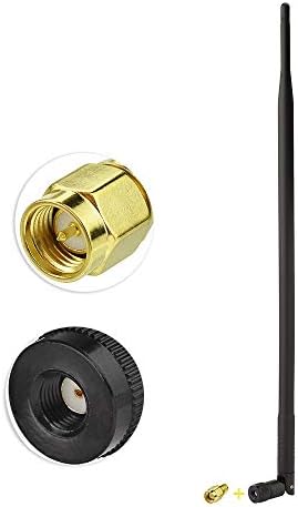 Superbat 900MHz 3G 4G Antenna 9Dbi External Omni Rubber Duck Antenna with RP-SMA Connector + RP-SMA Female to SMA Male Adapter for Router Security Camera Gateway Modem etc.