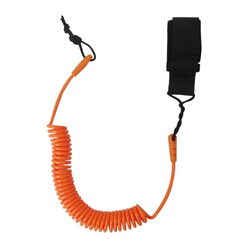 Premium Coiled SUP Leash 10 FT Surfboard Leash Sup Leg Rope Strap Stand Up Paddleboard Leash - Orange