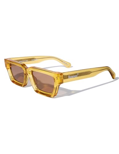 Image of Roneyee Rectangle Sunglasses Men Women Trendy Retro Sunglass UV Protection Fashion Acetate Stylish Square