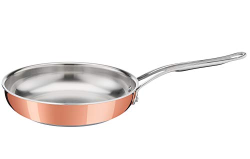 Foto von Tefal by Jamie Oliver Premium Triply Kupfer Pfanne E49006 | 28 cm | Dreilagige Konstruktion: Edelstahl, Aluminium, Kupfer | Genieteter Griff | Induktionsgeeignet