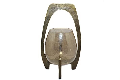 PH Artistic Brass Stand Glass Bowl Candle Holder Home Decorative Gift Item Sr no 14