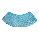 Tappetino antiscivolo curvo per doccia con tessuto in poliestere lavabile per bagno e vasca, supporto antiscivolo stabile e comodo assorbente (blu)