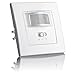 SEBSON Rilevatore di Movimento per Luci Interno, Montaggio a Parete da Incasso, LED Adatto, Programmabile, Sensore Infrarossi, 9m/160°