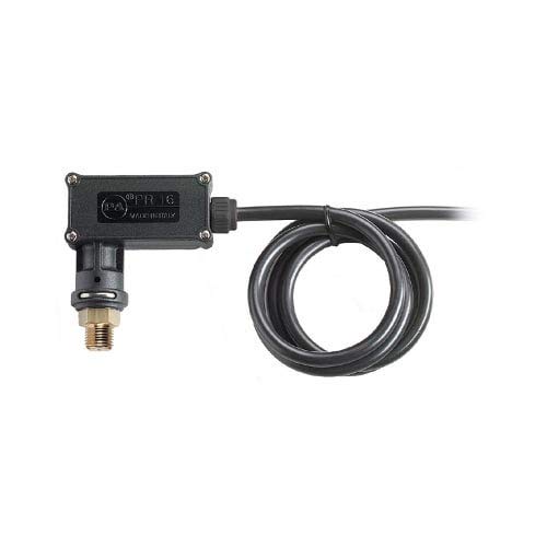 P.A. PR16: 1/4 in M Pressure Switch w/Brass Nipple, 3650 psi, Black