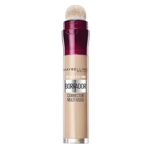 Maybelline New York, Corrector de Ojeras, Bolsas e Imperfecciones, Borrador Ojos, 02 Nude, 6.8 ml