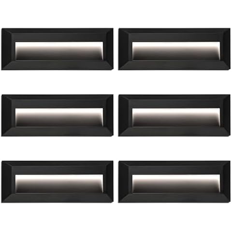 ZONK LED Step Lights 110V-240V, 2W Line Voltage Outdoor Indoor Stair Lights, Non-dimmable 4000K Stairway Deck Lights Fixture for House Hallways (6 Pack) Cover