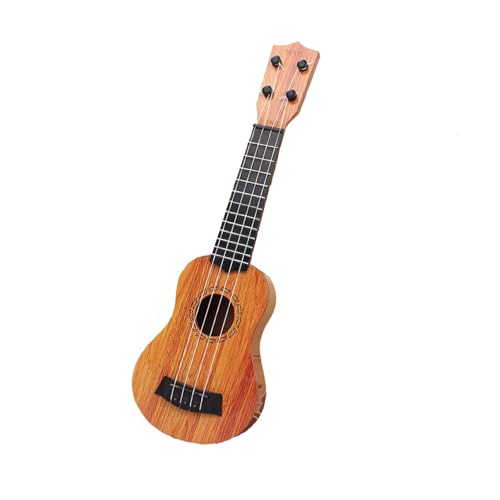 Guitarra Infantil, Ukelele Guitarra Juguete, Mini Guitarra Niño, Ukelele Soprano Infantil, Instrumento de Ukelele, Juguete Musical de Guitarra, para Niños, Pequeños (Color Madera Natural 44cm)
