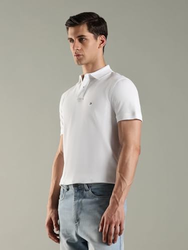 Image of Solid Regular fit Cotton Polo t-Shirt