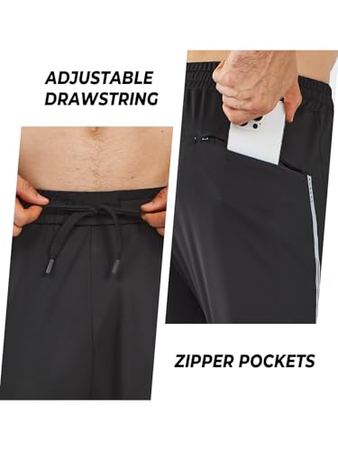 NORTHYARD Men's Running Jogger Pants Athletic Workout Sweatpants with Zipper Pockets Gym Track Jogging Sweatpant4