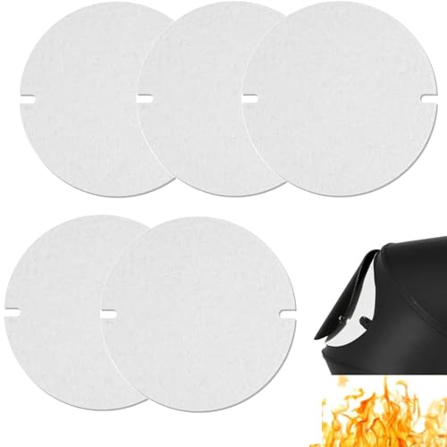 Dichtung für Ofenrohrklappen, 5 Stücke Ofenrohr Dichtung für Ofenrohr-Klappen Hitzebeständig bis 1200°C Keramikfasermatte, Ofenrohrdichtung zum Zuschneiden, Passend für Rohre mit Ø 120-200 mm