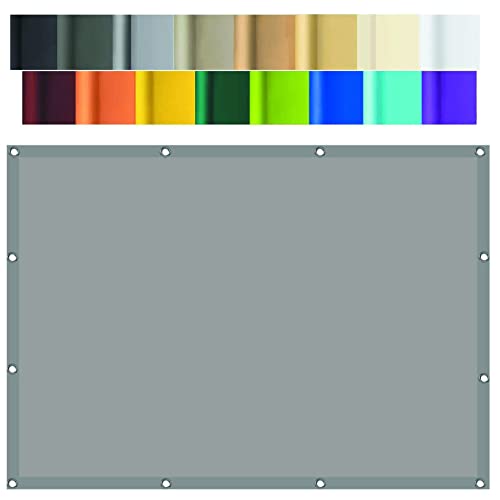 Toile d'ombrage imperméable avec oeillets gris clair pour grande pergola - 2