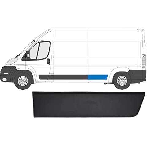 Side door moulding panel strip - car door protector trim replacement with clips for Fiat Ducato/Peugeot Boxer/Citroen Relay/Citroen Jumper/for all design models from 2006 to 2022 Cover