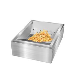 Generic Edelstahl Fritteusenkorb mit Abtropfgitter