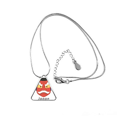 Collier masque de fantôme japonais avec son pendentif triangle original
