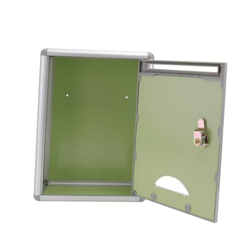 SEWACC Buzón con Cerradura de para Exterior Caja de y Quejas con Diseño Montable Pared Seguro y Resistente Color Gris Plata