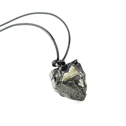 Karelian Heritage Elite Shungite Pendant | Minimalistic Black Crystal Jewelry | Defender Shield Protection Necklace Raw Stone | Chakra Healing Crystal Necklace, Reiki Meditation, Grounding