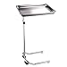 AW Mobile Mayo Stainless Steel Tray Stand Adjustable Trolley Medical Salon Equipment Tattoo 22lbs Capacity