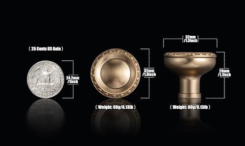 Goo-Ki 6 Packed Champagne Bronze Cabinet Knob- 1.3''(33mm) Dia Zinc Alloy Drawer Knobs in Retro Style by Goo-Ki - Image 2