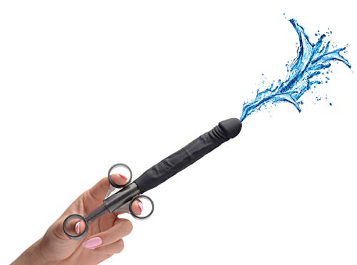 Jizz Shooter Silicone Dildo Lube Launcher - Black