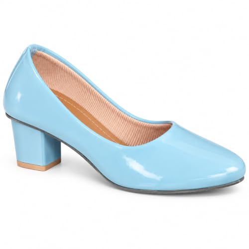 Image of Women's Block Heel Pumps | Comfortable Slip-On Office & Casual Heels | Stylish Women's Pumps