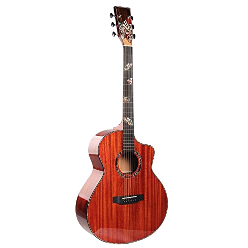 MEIeynt Guitare Acoustique en Acajou 41 Pouces Guitarra Pleine Taille avec kit de démarrage avec Sac de Transport… - Les Beatles, Paul McCartney, John Lennon, RIngo Starr, George Harrison MEIeynt Guitare Acoustique en Acajou 41 Pouces Guitarra Pleine Taille avec kit de démarrage avec Sac de Transport…