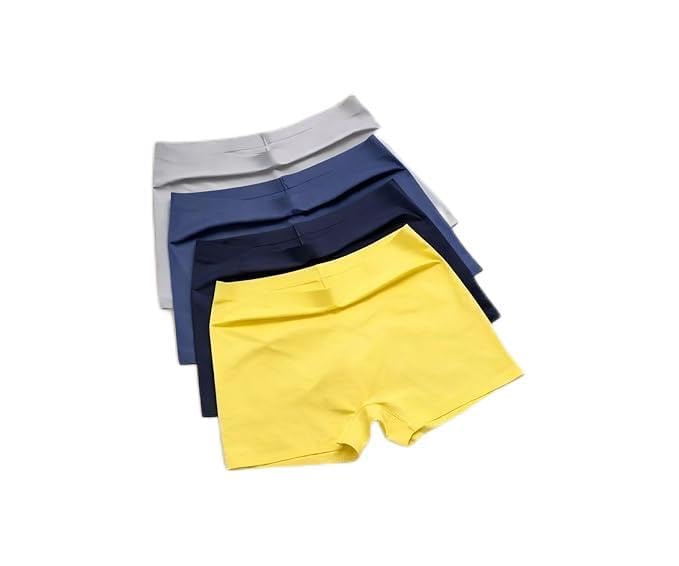 louryn koulyn Pack of 4 Seamless Nylon boy Short Panty for Women | No Visible Lines | Anti-Chafing Comfort Trunks for Everyday Wear (Multicolor)-picture-36