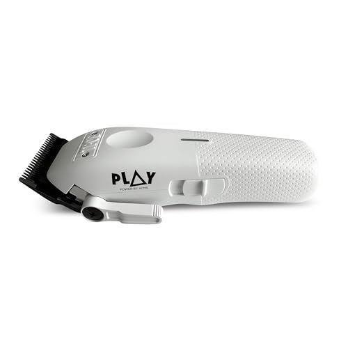 Image of TPOB Professional Barber Hair Clipper Play Mini White for Men 7500 RPM with White Rubber Grips