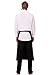 Chef Works Unisex Bistro Chef Apron, Black, One Size