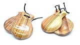 HECHO DE MADERA SÓLIDA. ESPAÑOL CASTAÑUELAS MADERA NATURAL PARA ADULTOS