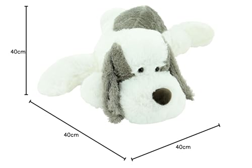 Sweety Toys 5000 Riesen Plüschhund 80 cm Weiss-grau