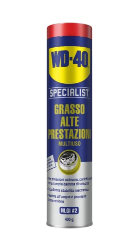 WD-40 - Especialista - Grasa de alto rendimiento - Last Generation Lubricante Multiuso - Resistente a altas cargas, temperaturas extremas y humedad - Para usos industriales - NLGI 2 - Cartucho 400g