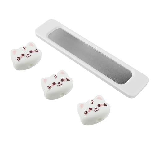 ケーブルオーガナイザー 3個セット マグネットケーブルホルダー 動物デザイン クリップ USB 可愛い 配線整理 車内 収納 pcデスク周り便利グッズ type-c まとめる カートゥーン 4MM cable management (猫)