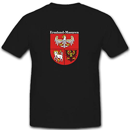 T-shirt Pologne Ermland blason polonais noir 3XL cadeau idéal