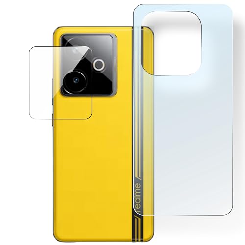 Image of VIYAN Back Skin Carbon Protector With Camera Lens Protector for Compatible Realme GT 7T with Full Screen Coverage (except edges) and Easy Installation Kit, (Pack of 1)