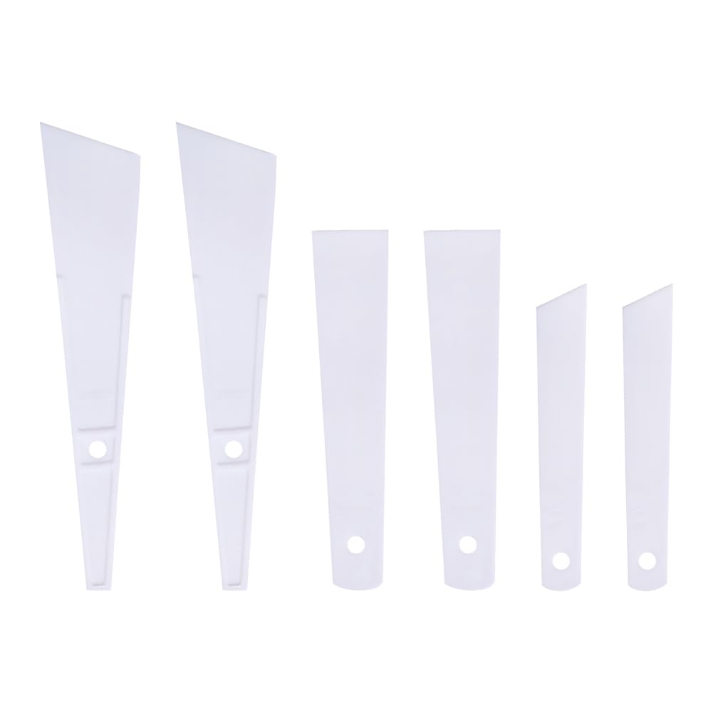 Hugede White 6 Pcs Plastic Glue Spreaders Glue Smear Sticks Applicators Leather Glue Spatulas Leather Craft Glue Scrapers Leathercraft Glue Tools