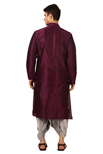 Image of Royal Kurta Men's Cotton Silk Dhoti Kurta (White)