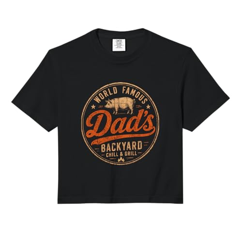 World Famous Dad's Backyard Grill & Chill Comfort Colors Crop Top