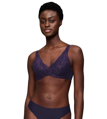 Triumph Damen Spitzen-BH Body Make-Up Illusion Lace WP, mit Bügel, Gepolstert, Verstellbare Träger, 85B, Prussian Blue – Ansicht 1