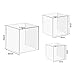 Cliselda Clear Acrylic Boxes 3pc, Decorative Acrylic Cube Stand Risers for Collectibles,Wedding, Party, Treats, Jewelry ( 4 Sided Box without Lid )