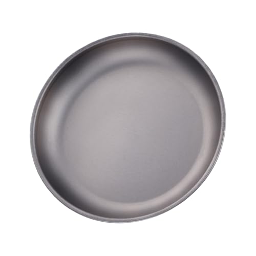 Rust Resistant Camping Plate Outdoor Cookware Outdoor Plate Metal Texture Suitable for Hiking Backpacking Picnics Portable Campi