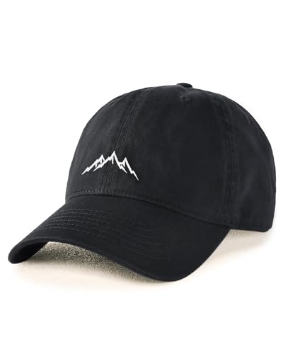 Furtalk Mountain Dad Hat Unstructured Soft Vintage Washed Cotton Outdoor Baseball Cap Black cover