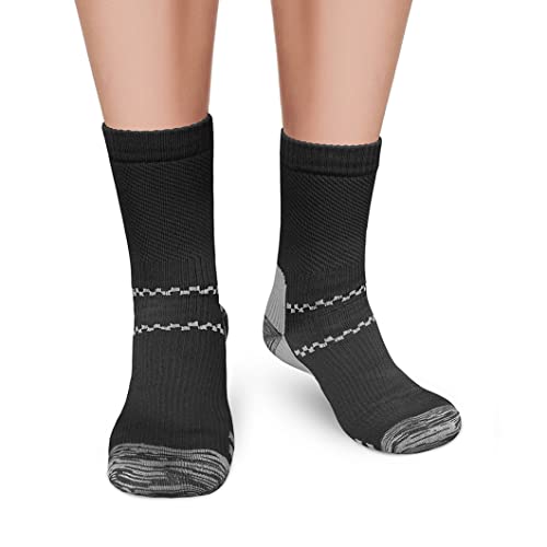 Image of Copper Compression Socks (3 Pairs), 15-20 mmhg is BEST Athletic & Medical for Men & Women, Running, Flight, Travel, Nurses - Boost Performance, Blood Circulation & Recovery